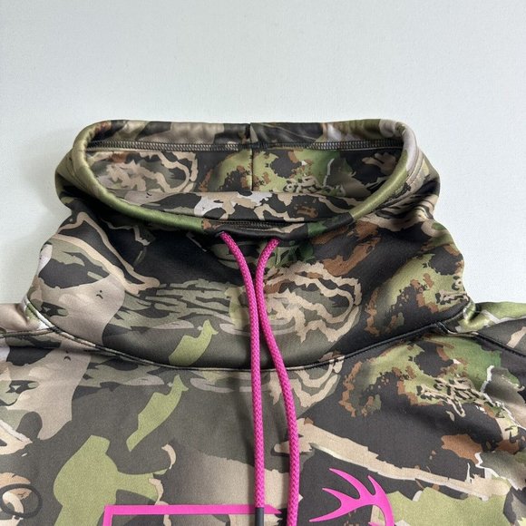 UNDER ARMOUR Tech Sweatshirt‎ Terry Hunt Graphic Funnel Neck Womens Size XL - Picture 5 of 10